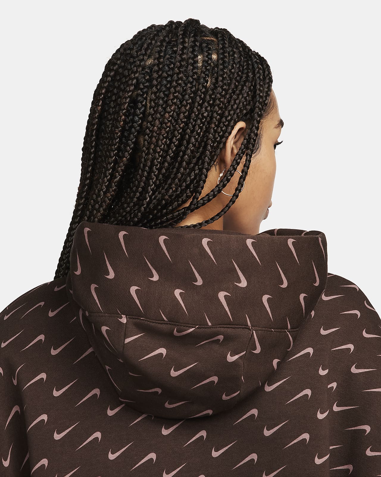 Nike Women's Phoenix Fleece Oversized Hoodie - Baroque Brown - Hibbett