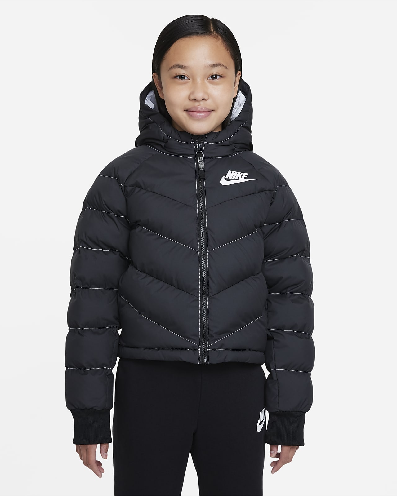 Nike Sportswear Older Kids' (Girls') Synthetic Fill Hooded Jacket