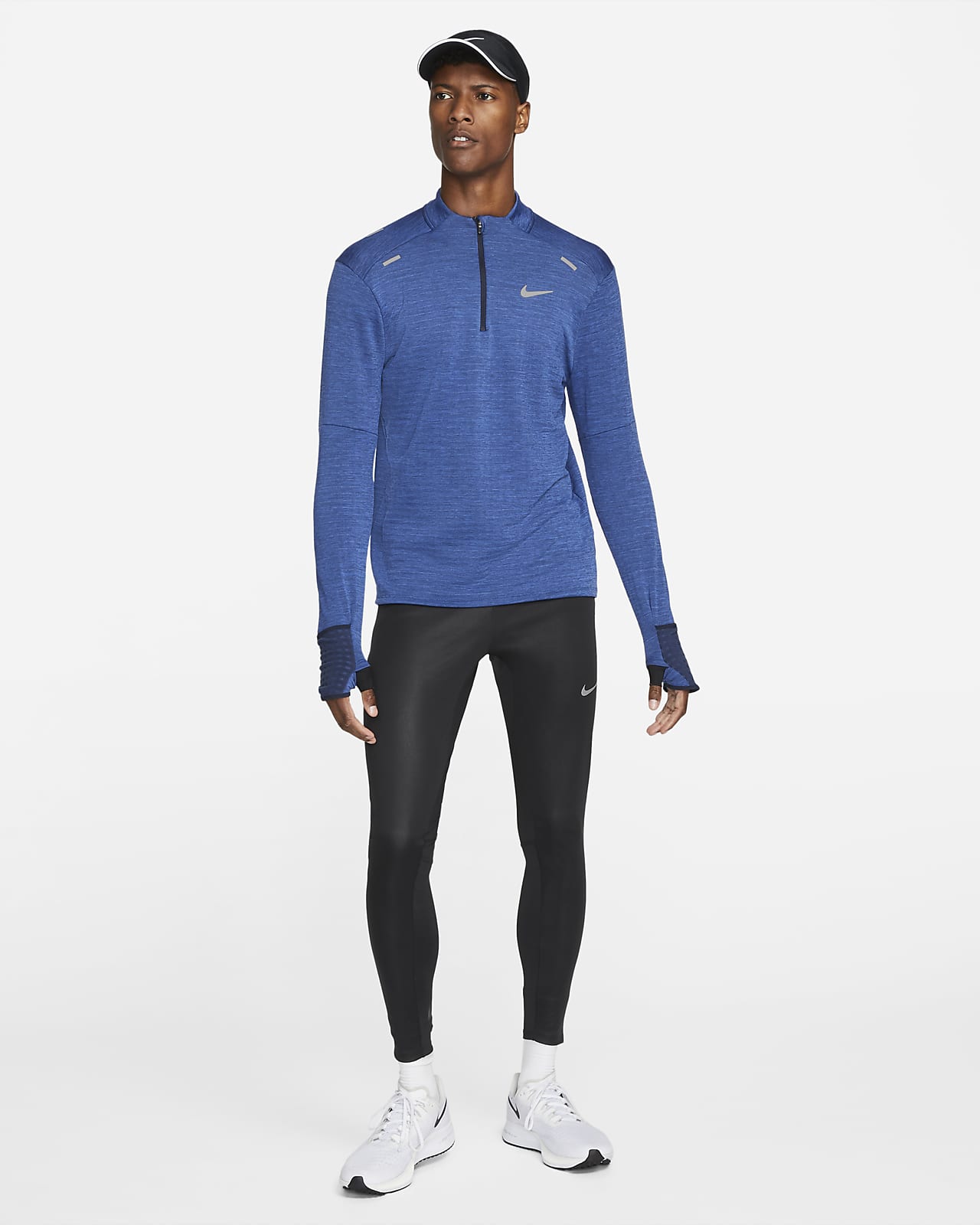 nike running element top in blue