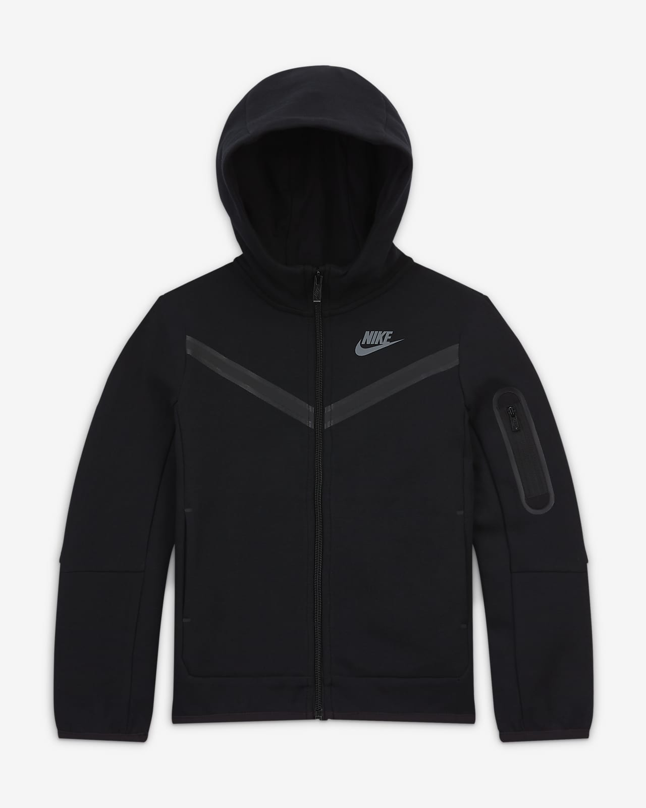 Huvtröja med hel dragkedja Nike Sportswear Tech Fleece för barn Huvtröja med hel dragkedja Nike Sportswear Tech Fleece för barn