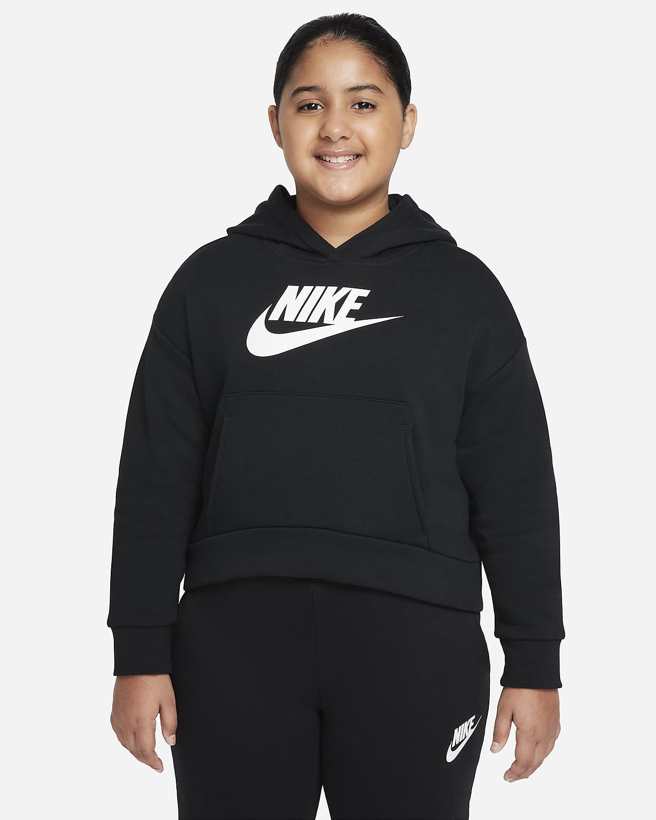 Nike Sportswear Club Fleece Big Kids' (Girls') Hoodie (Extended Size)