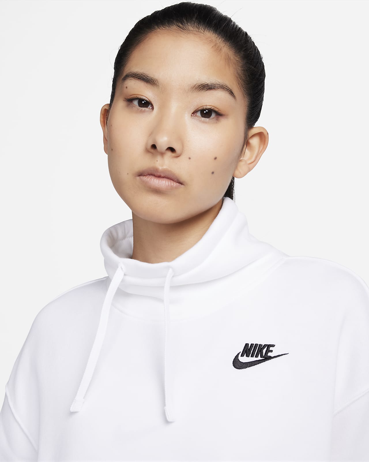 Nike sportswear essential deals fleece mock neck sweatshir