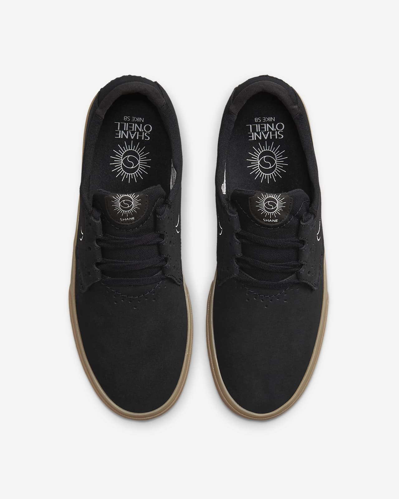 nike sb shane dark grey & gum skate shoes