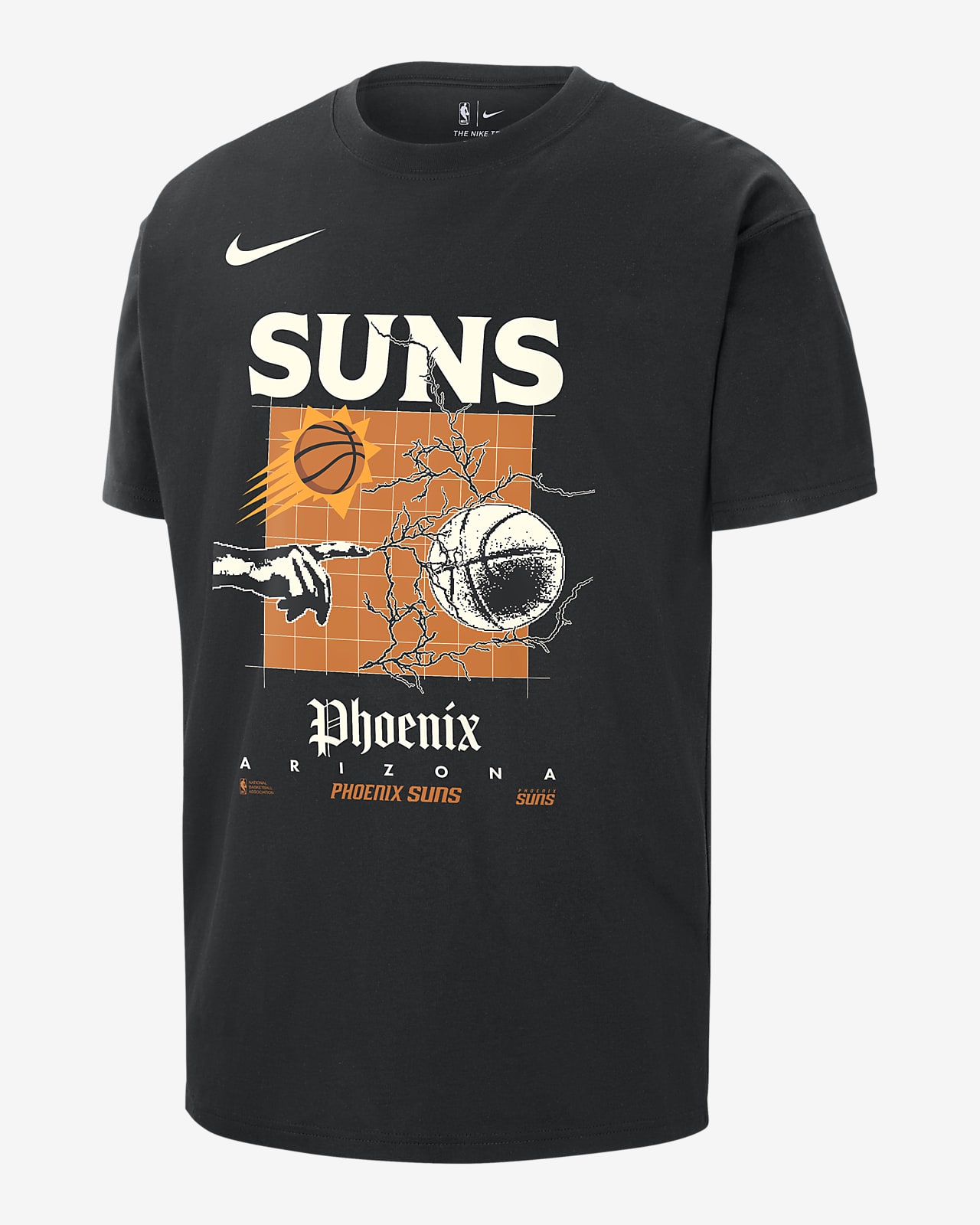 Phoenix Suns Courtside Nike NBA Max90-T-Shirt für Herren