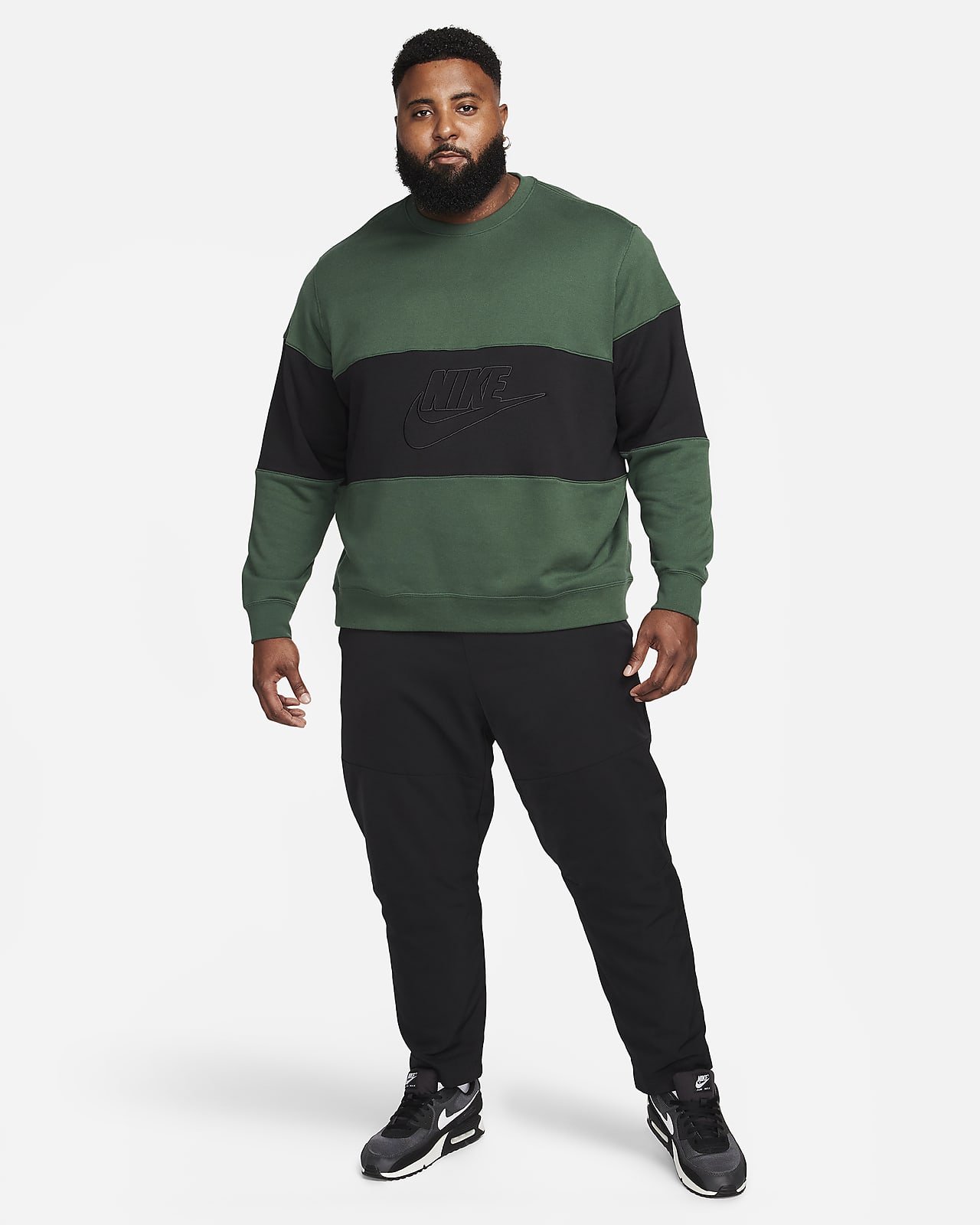 Nike Club Men's French Terry Colour-Blocked Crew