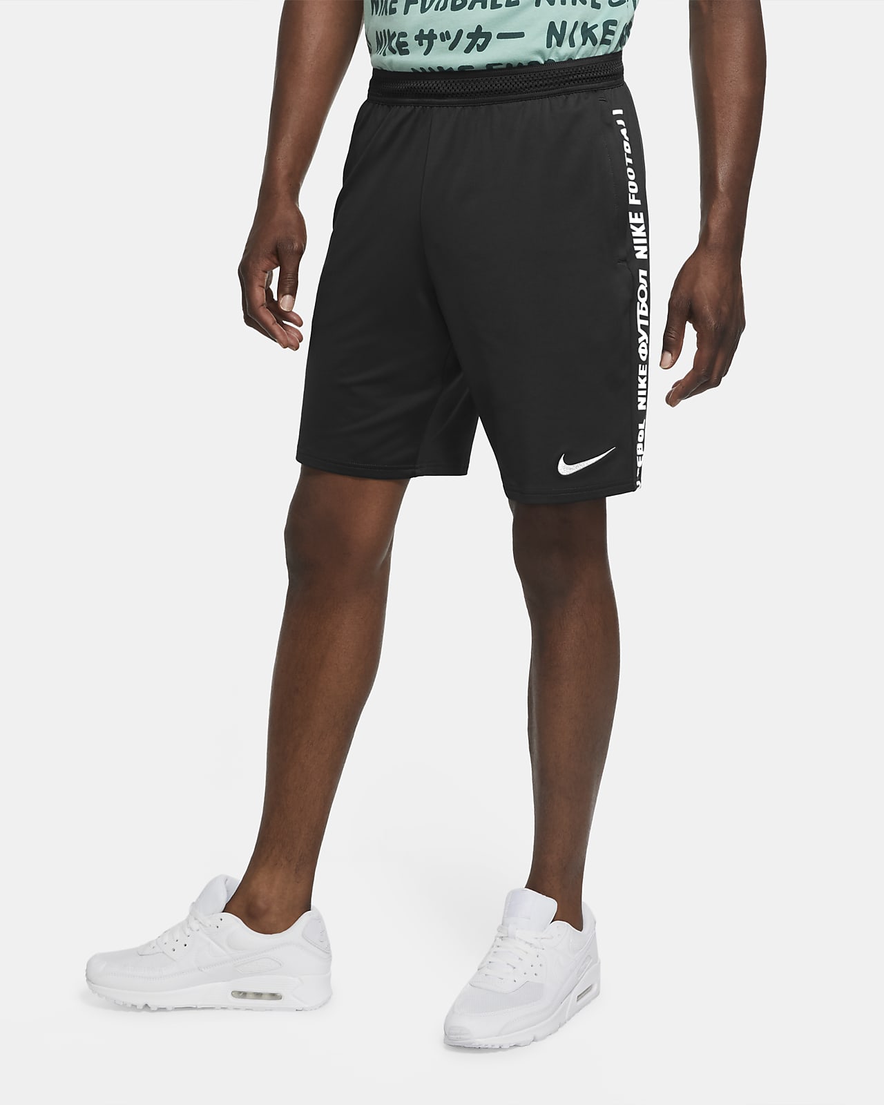 black nike football shorts