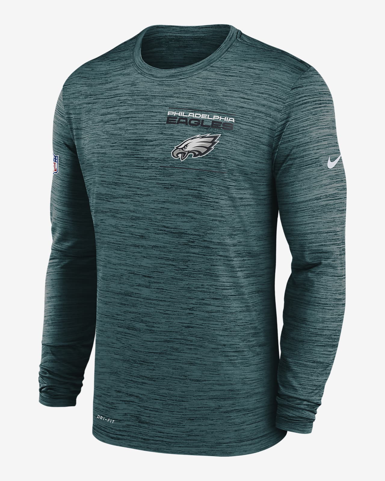 Men's Nike Green Philadelphia Eagles Sideline Performance Long Sleeve T- Shirt in 2023