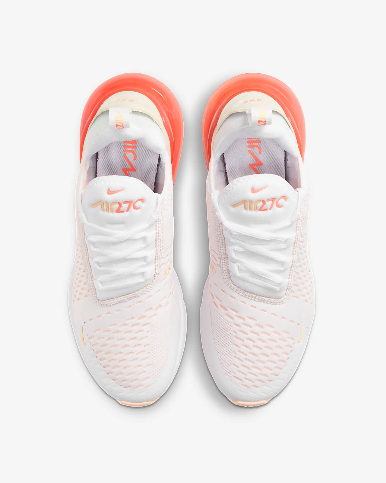 nike air max 270 womens white and orange