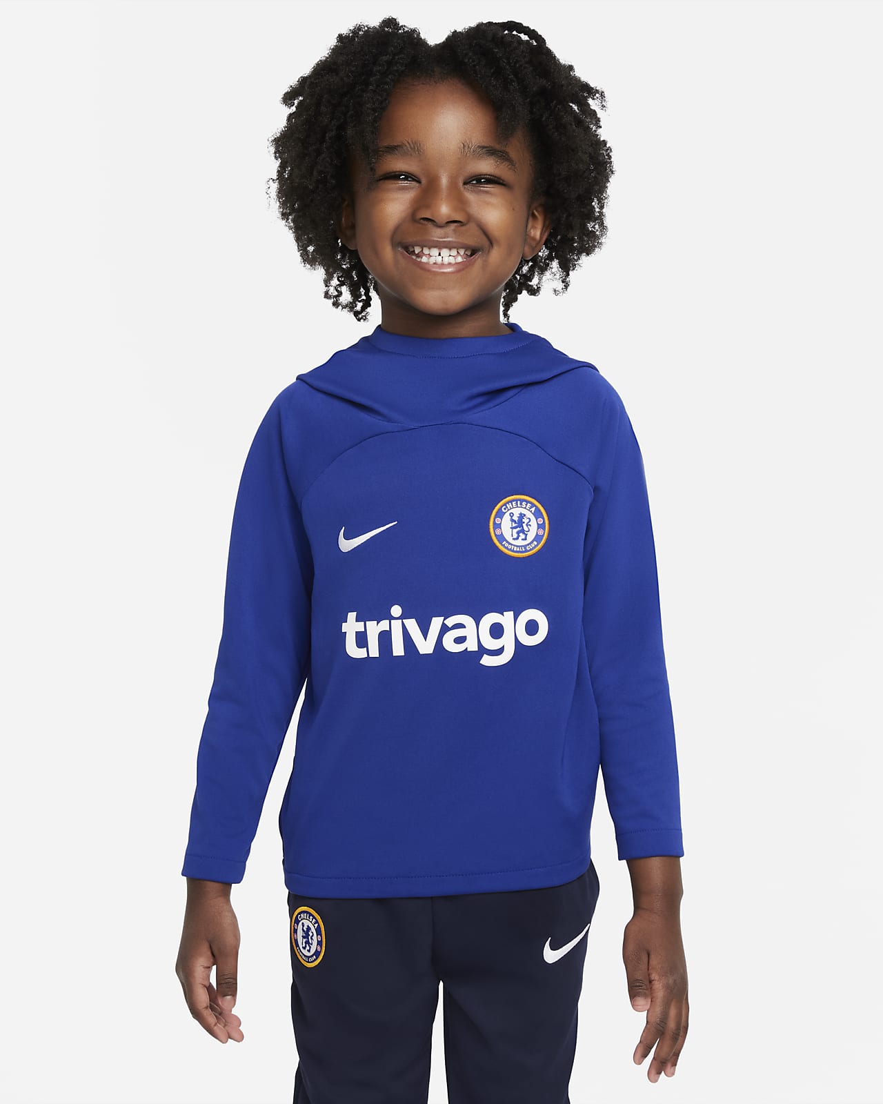 Chelsea Academy Pro Younger Kids' Nike Dri-FIT Football Pullover Hoodie