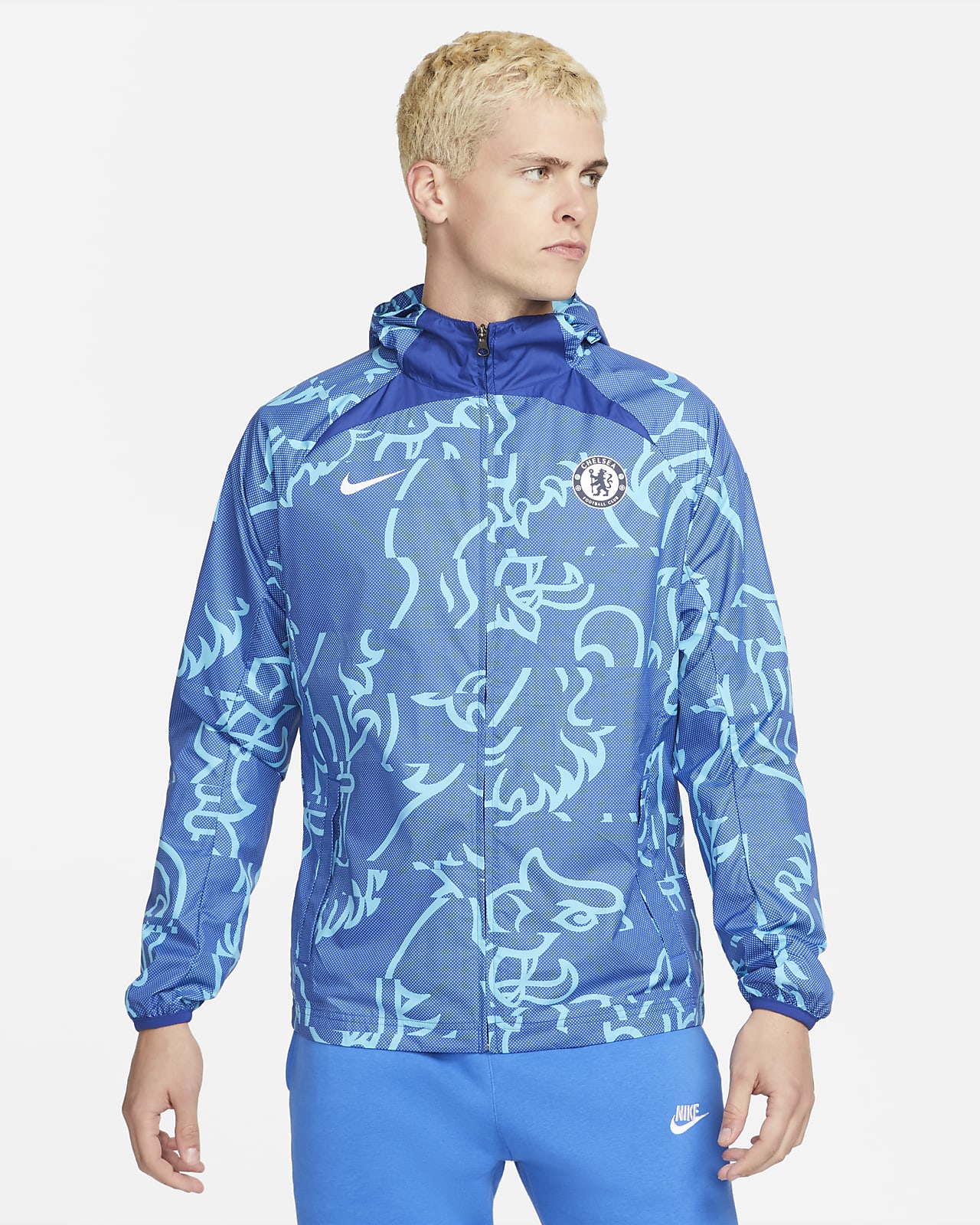 Buy Official 2023-2024 Chelsea Academy AWF Jacket (Blue)