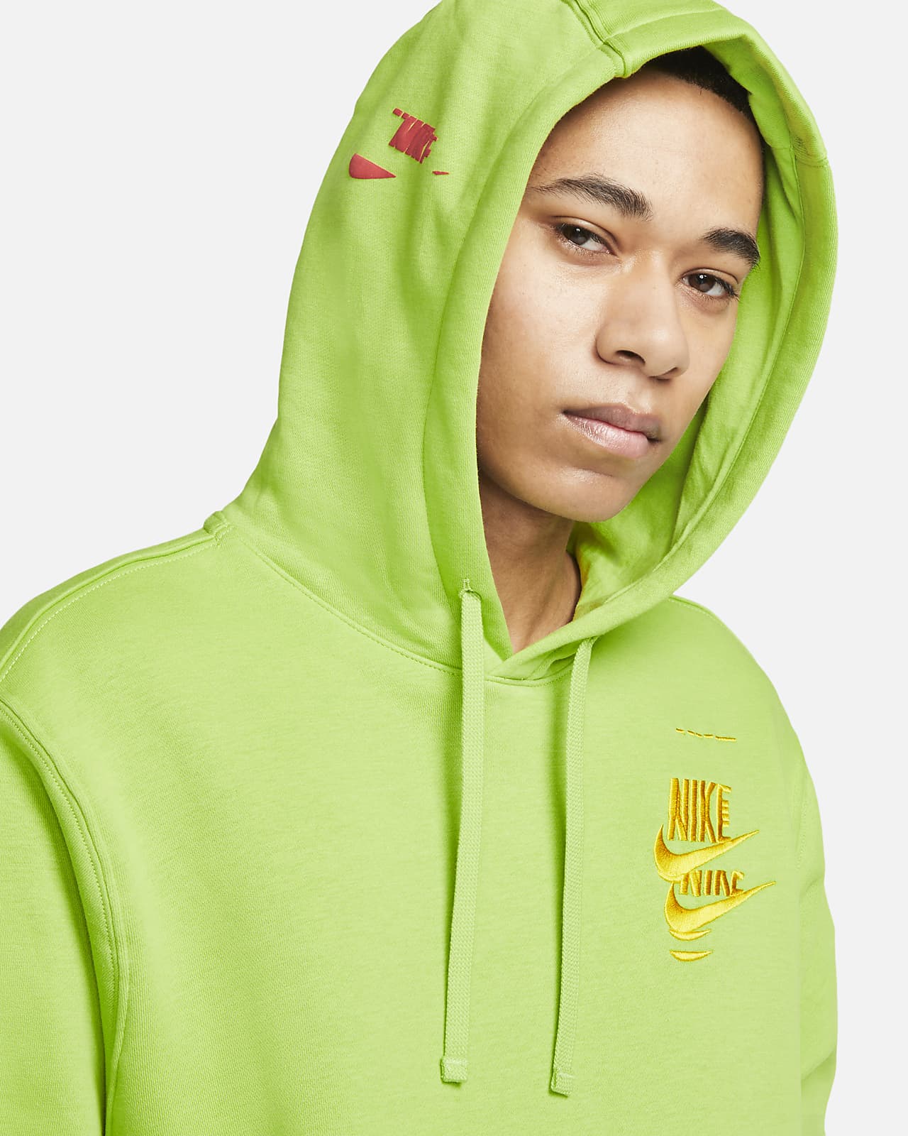 nike fleece overhead hoodie green