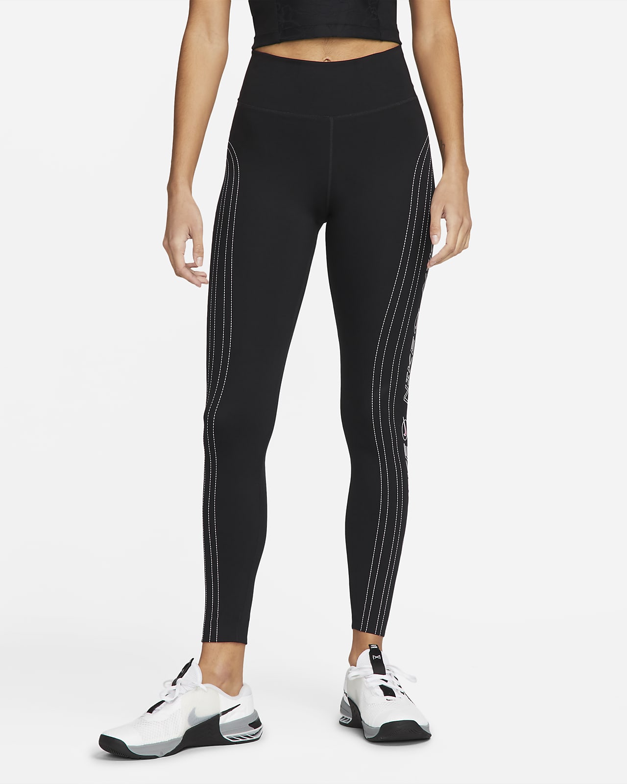 nike training icon clash one tight luxe leggings in black