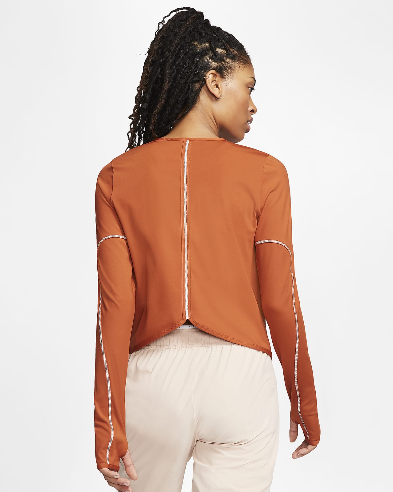 orange long sleeve running top