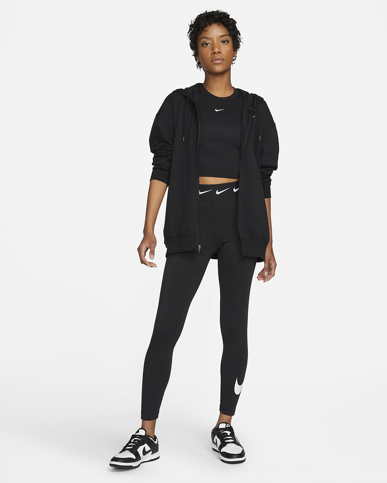Nike Sportswear Sudadera con capucha y cremallera completa de punto y  ajuste oversize - Mujer. Nike ES