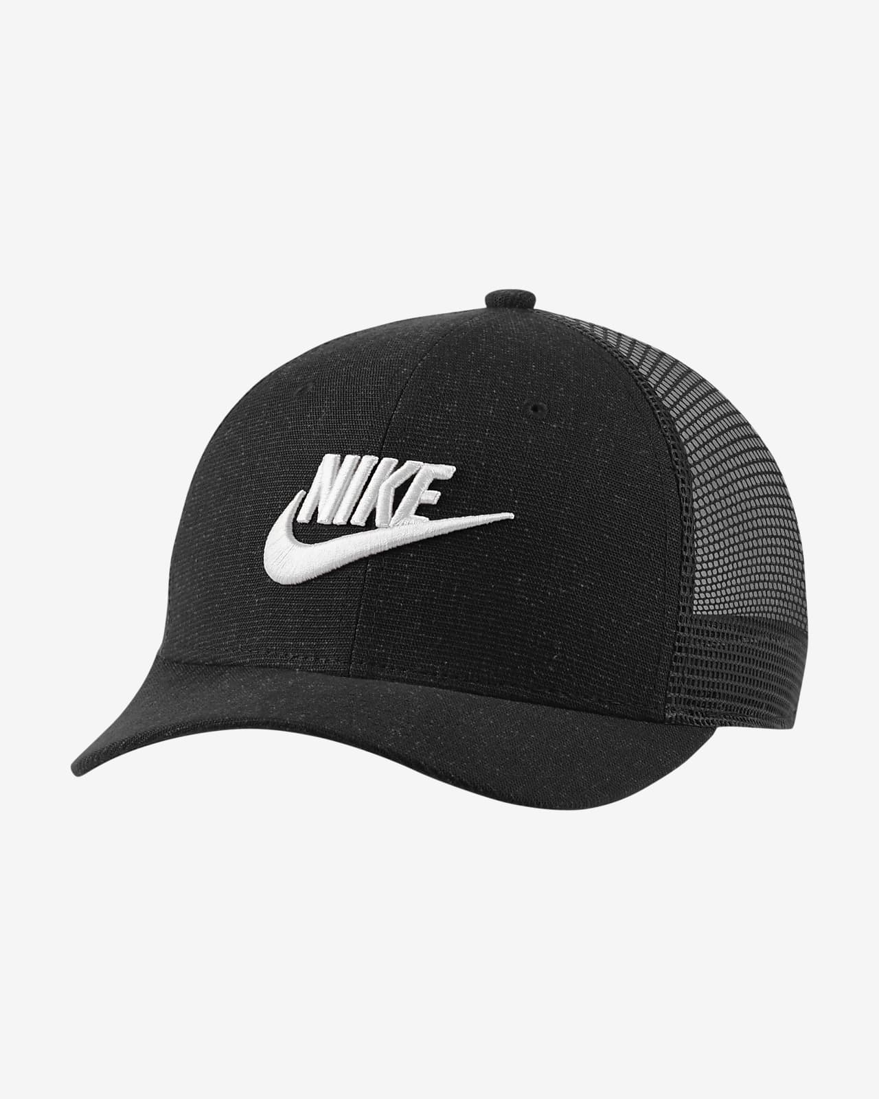 black nike trucker cap