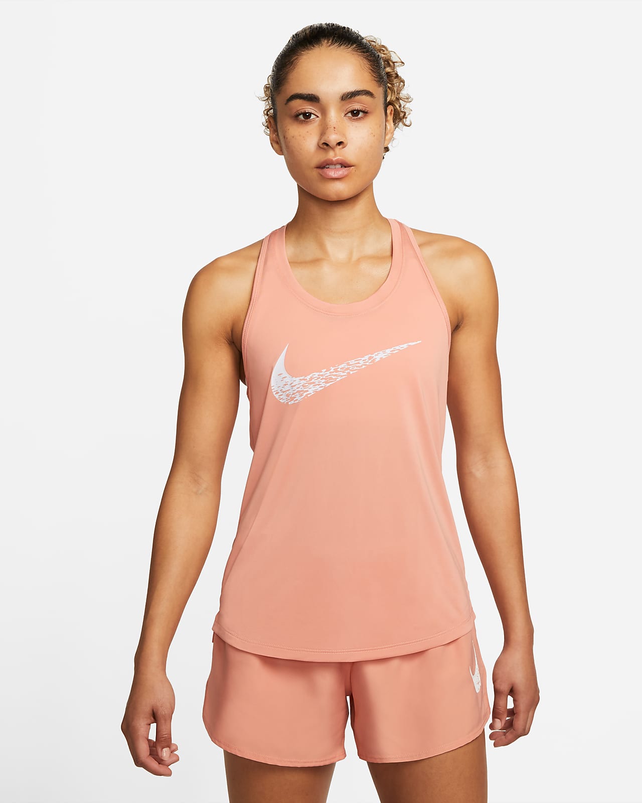 เสื้อกล้ามวิ่งผู้หญิง Nike Swoosh Run
