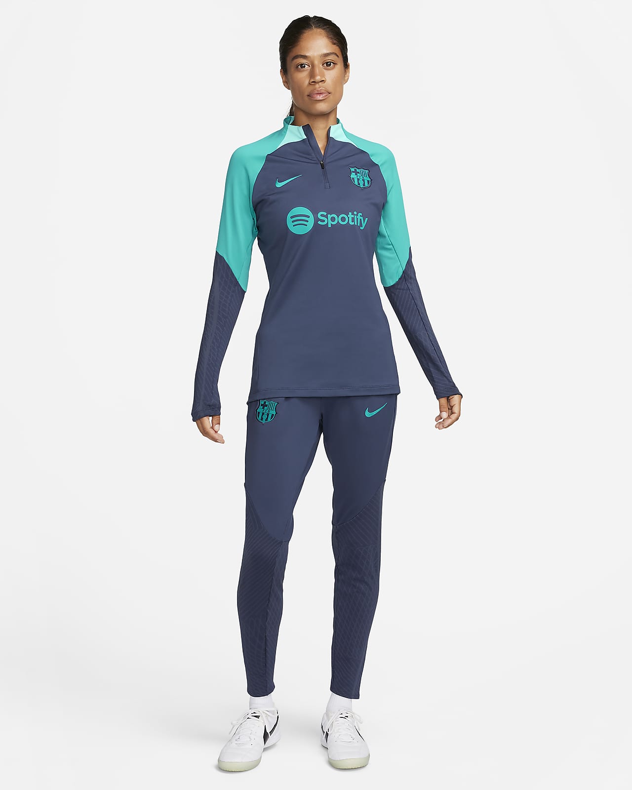 Barcelona Nike Strike Drill Top - Stone - Womens