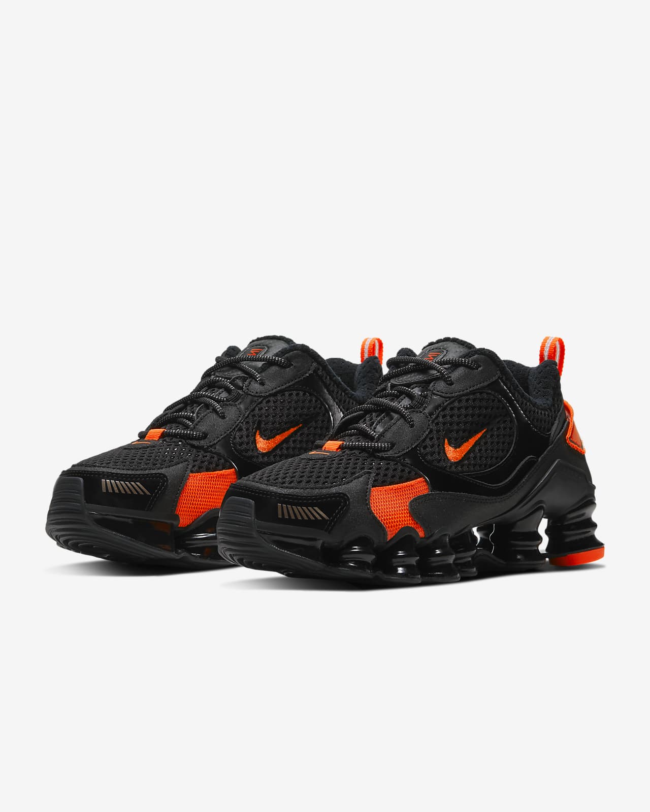 nike shox black orange