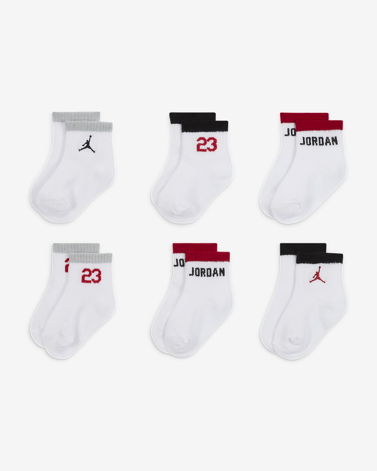 lucha Las bacterias Gruñido Jordan Calcetines hasta el tobillo con agarre Legacy (6 pares) - Bebé  (12-24). Nike ES