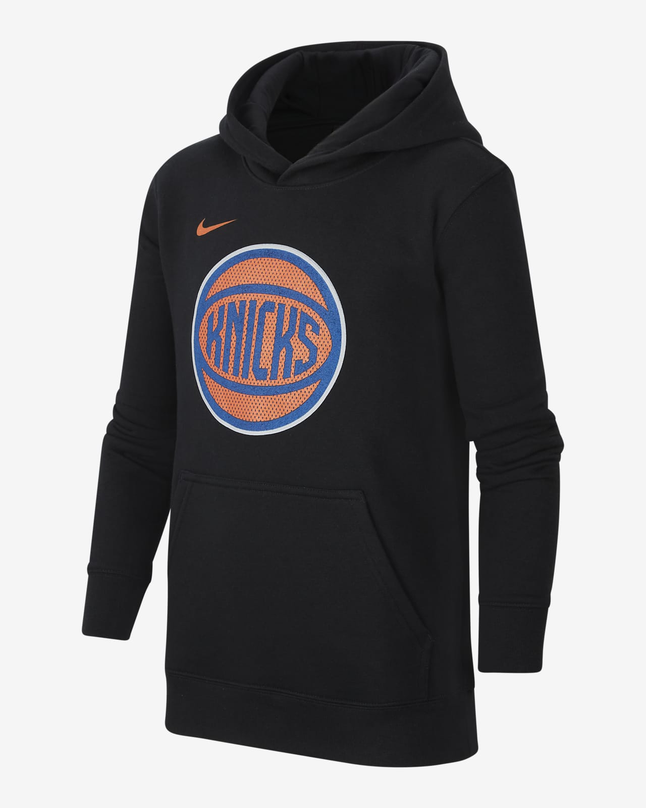 Sudadera con gorro sin cierre Nike de la NBA para niños talla grande New York Knicks Club Fleece