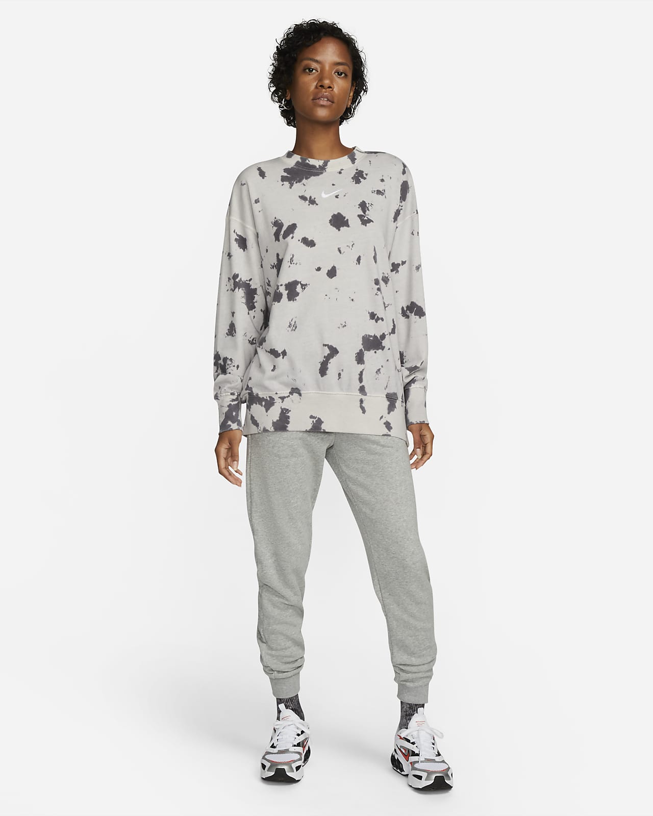 nike fleece printed crew joggers