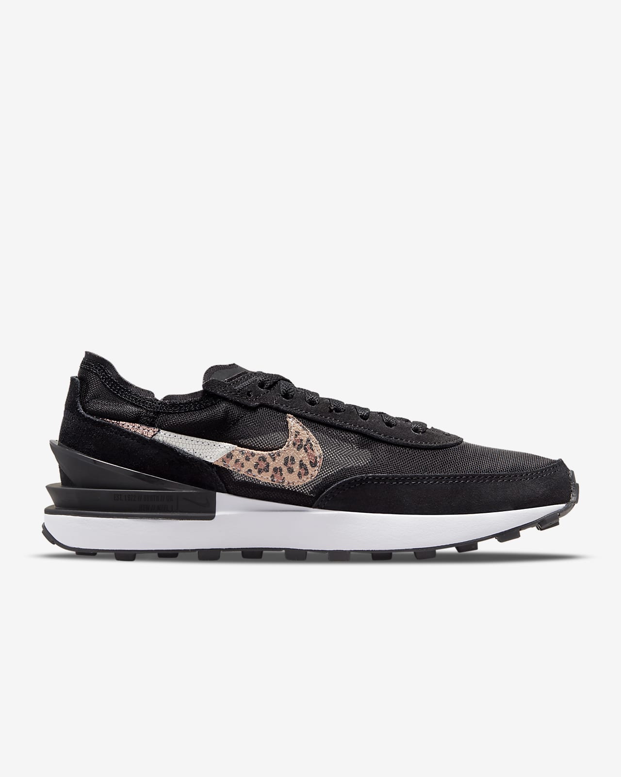 black leather nike trainers womens