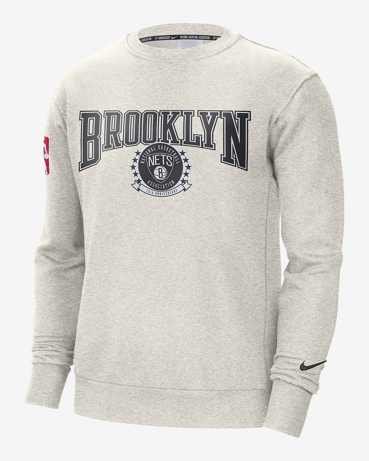 Sudadera de cuello redondo Nike NBA de tejido Fleece para hombre Brooklyn  Nets Courtside. Nike.com
