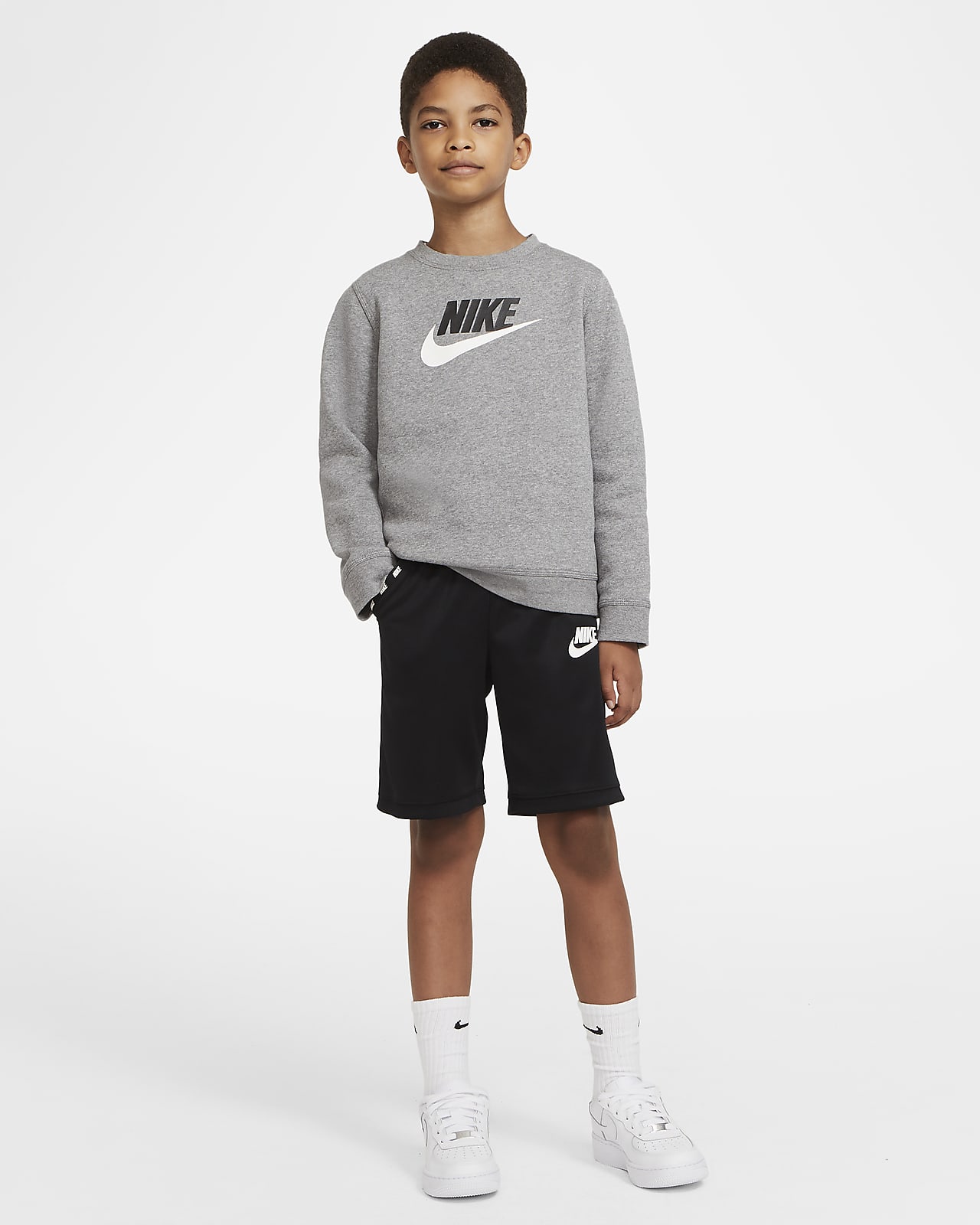 nike boy shorts grey