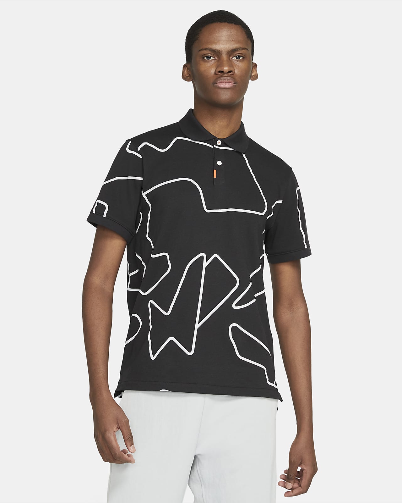 black nike polo men's