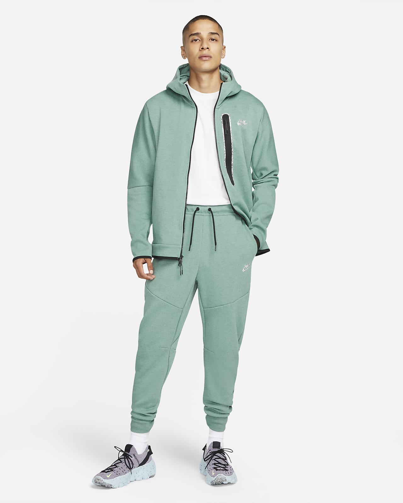 nike tech fleece mint green