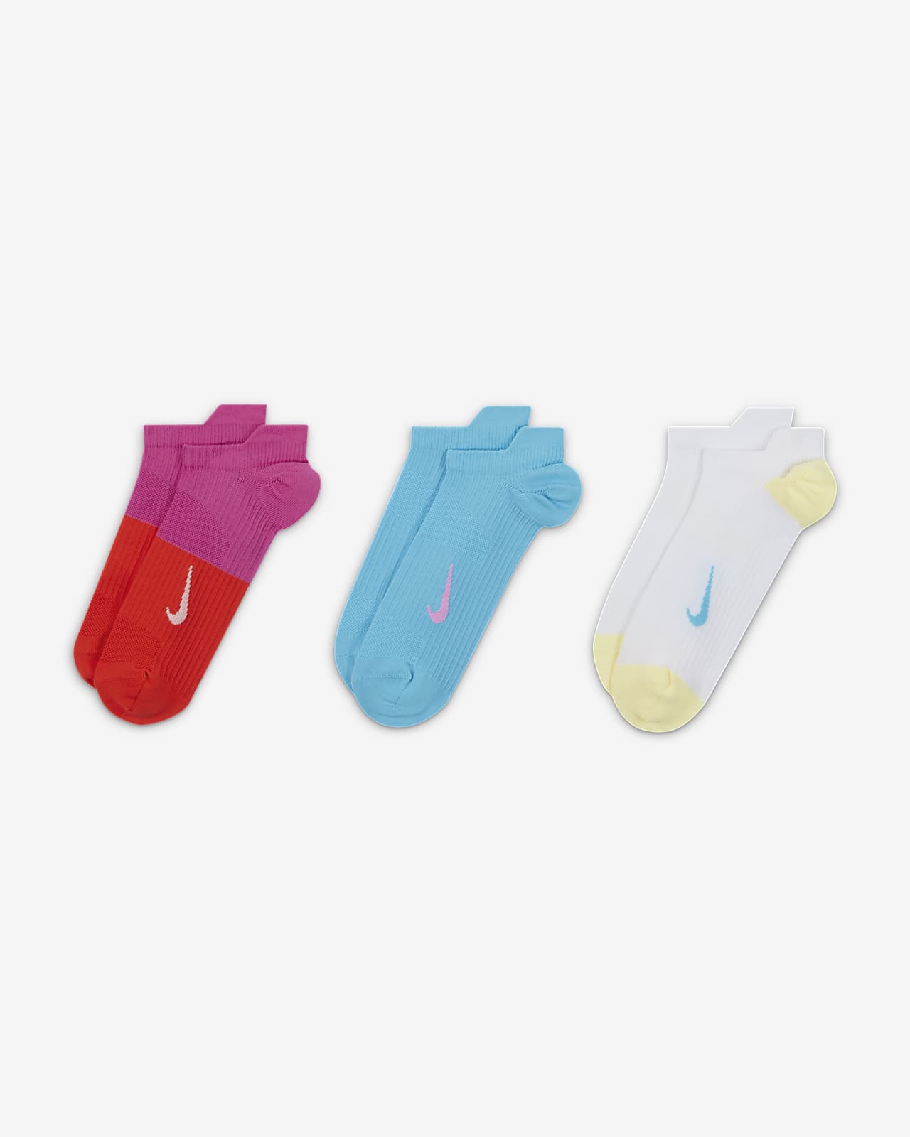 Nike Everyday Plus Lightweight Training No-Show Socks (3