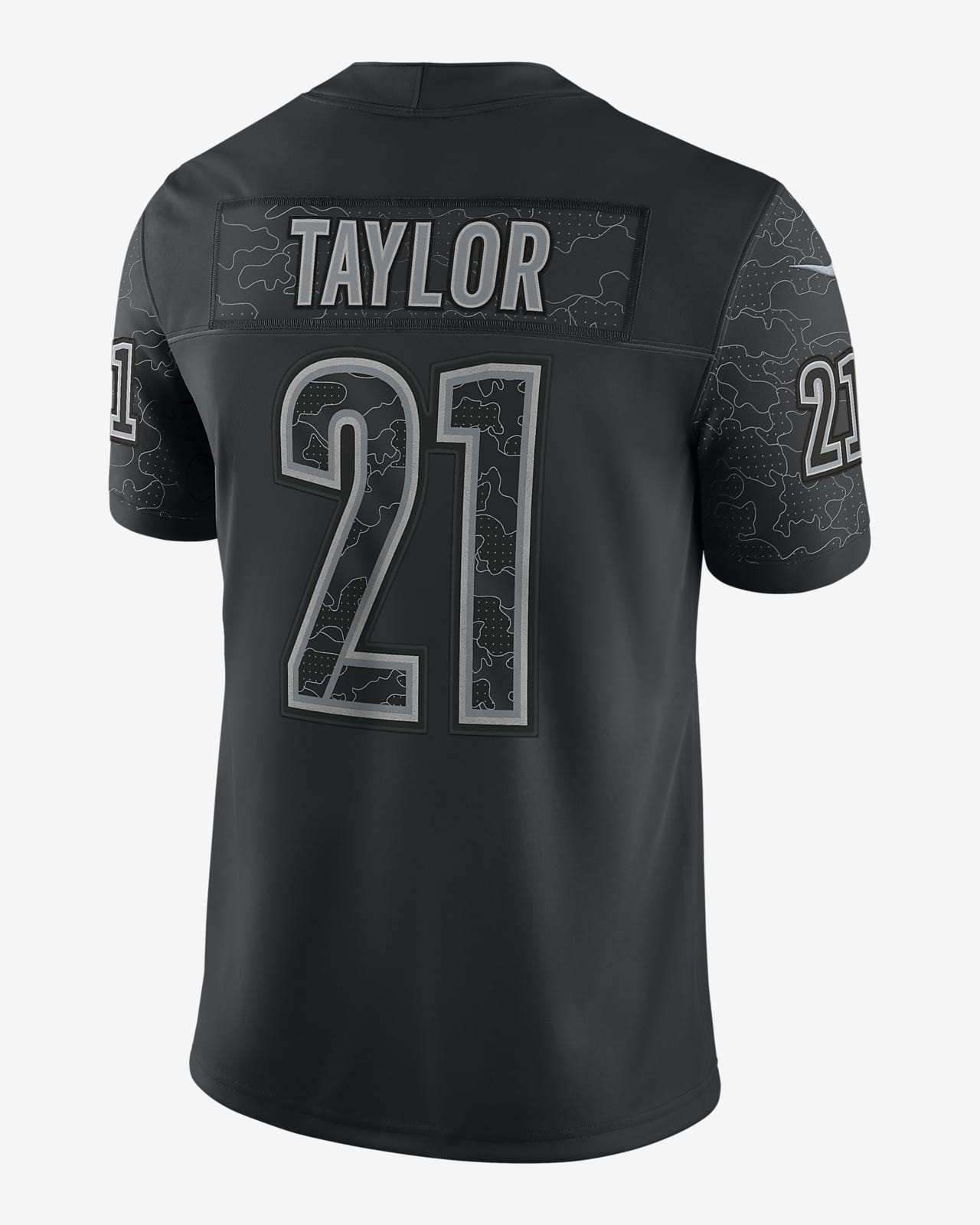 Nike Washington Football Team No21 Sean Taylor Black Men's Stitched NFL Limited Rush USA Flag Jersey