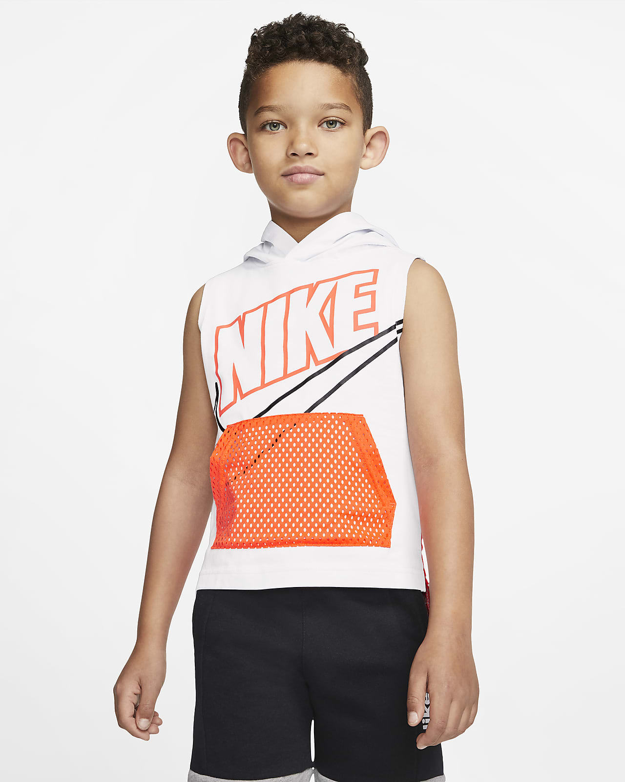 nike hooded sleeveless top