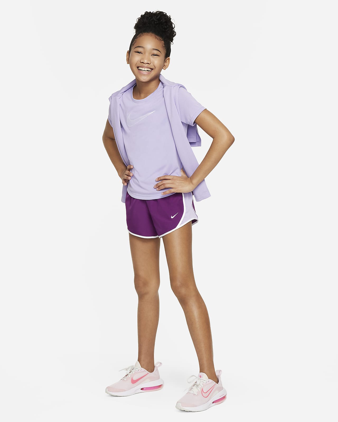 NIKE Girls DRI-FIT Tempo Lined Running Shorts; Sizes 4-6X /Youth