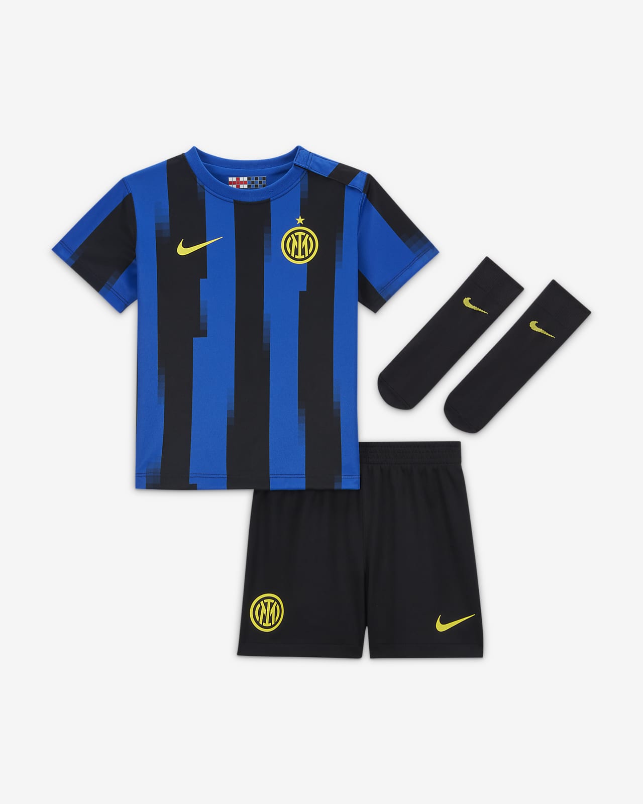 Primera equipación Inter de Milán 2023/24 Equipación de tres piezas Nike Dri-FIT - Bebé e infantil