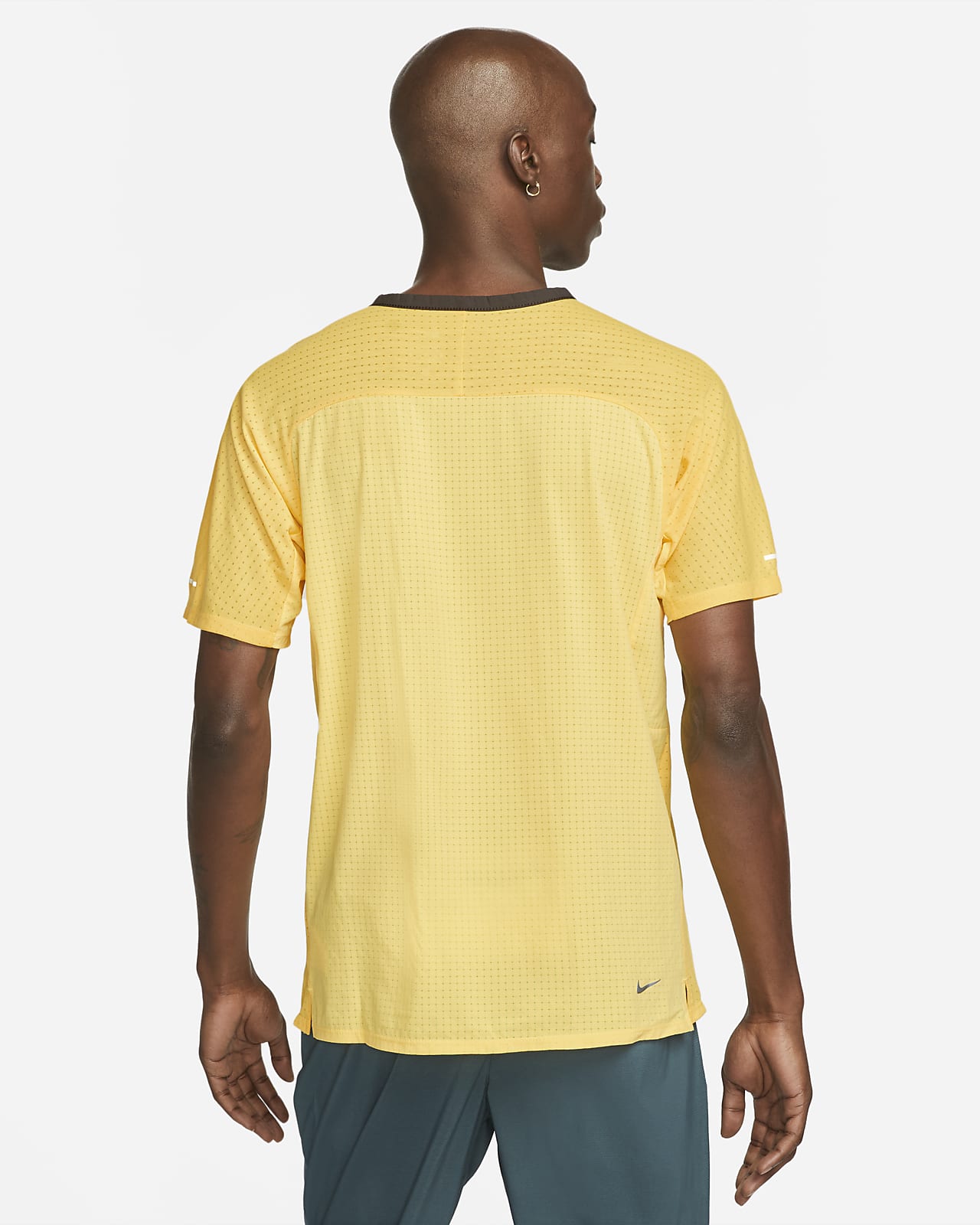 nike yellow running top