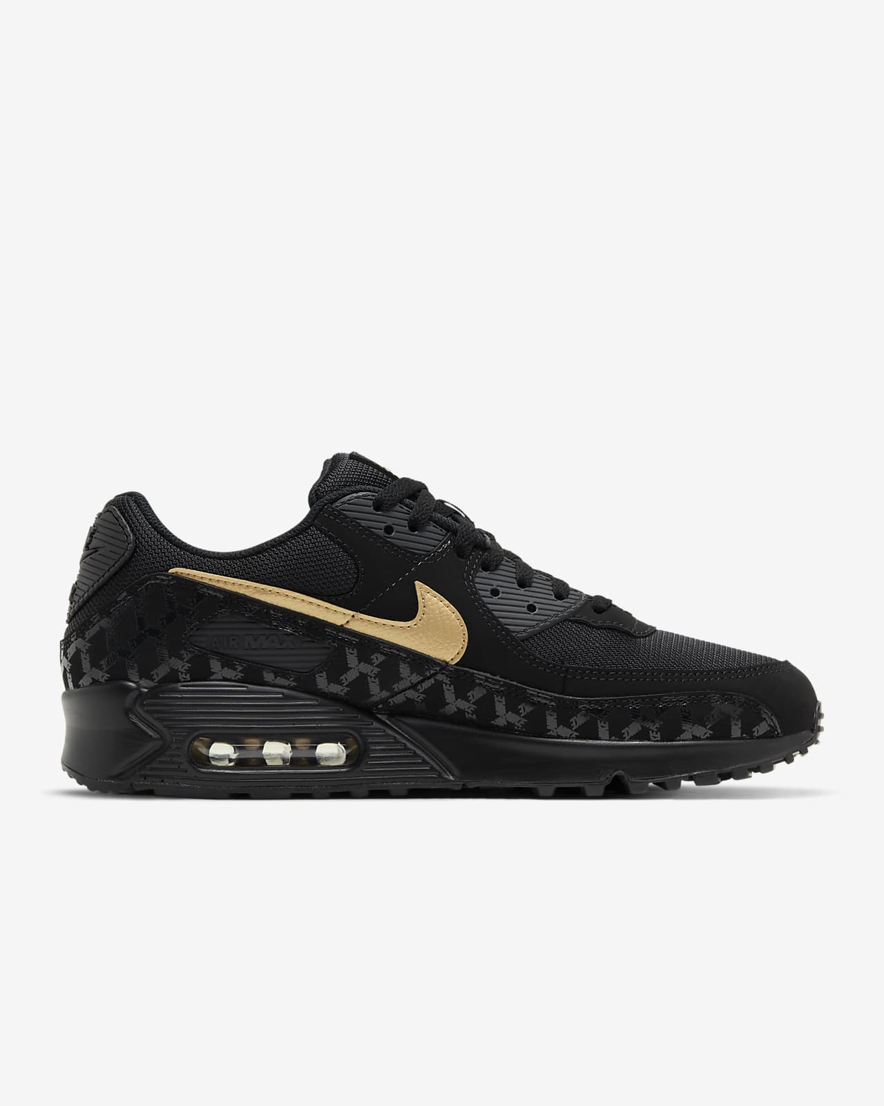 black and gold air max 90s