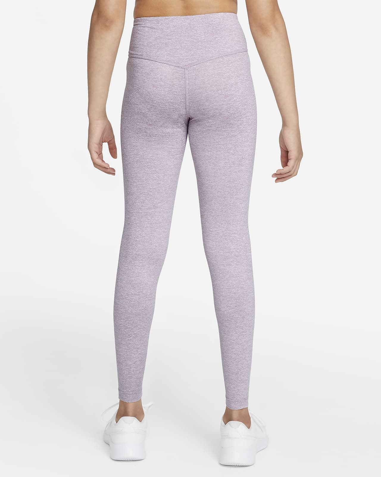 Nike Girls Dri-FIT The One Luxe Leggings - Purple/White - Size M - Women