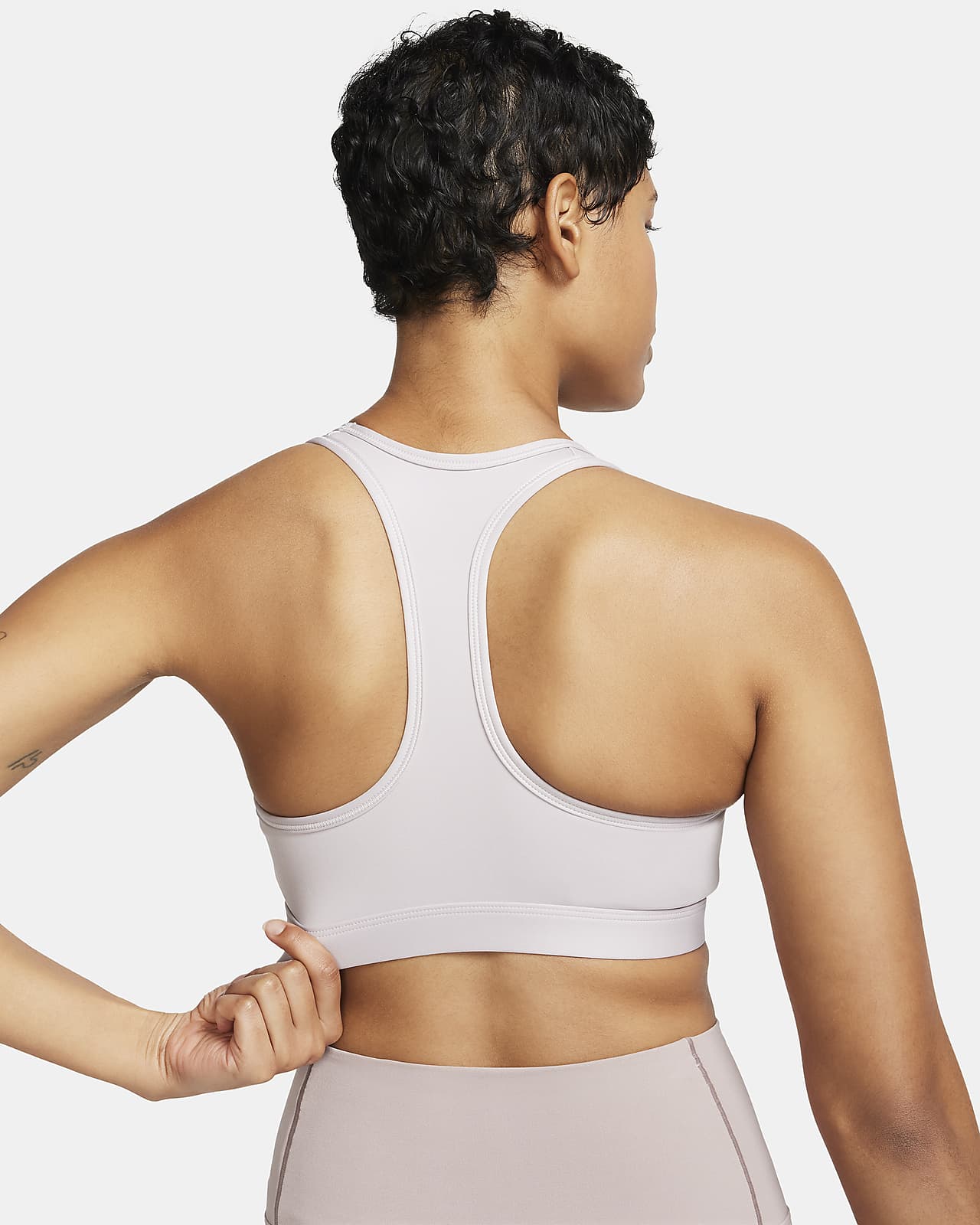 Nike Swoosh Women's Medium-Support Padded Sports Bra - Smoke Grey
