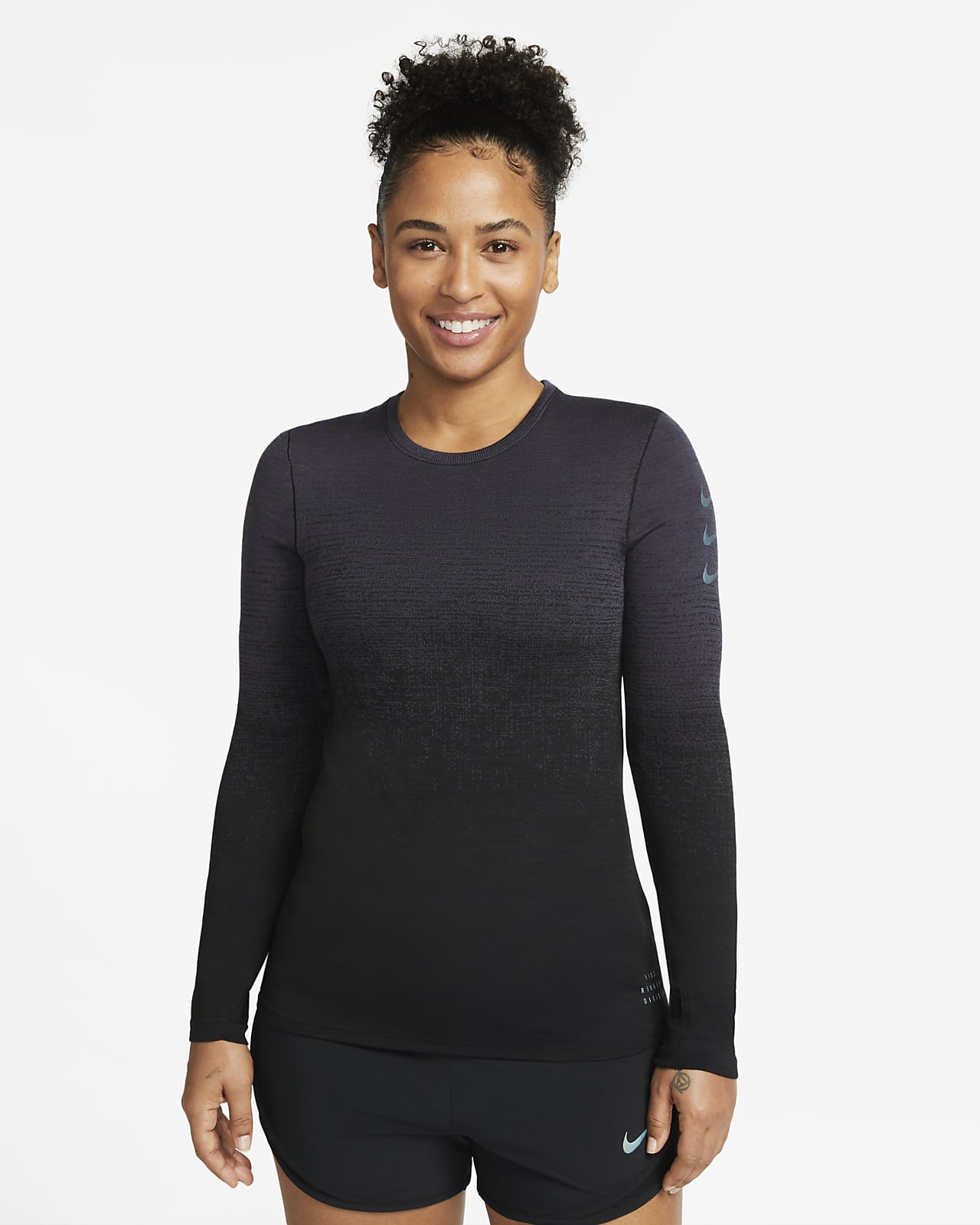 Womens nike dri deals fit running top