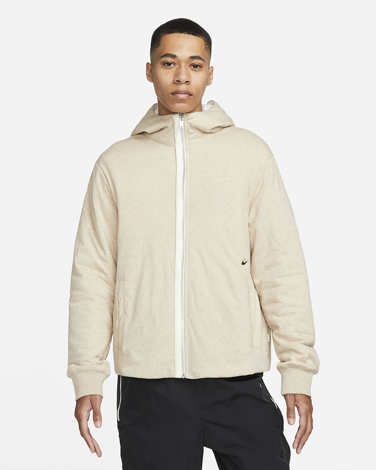 nike men's sportswear sherpa full zip hooded jacket