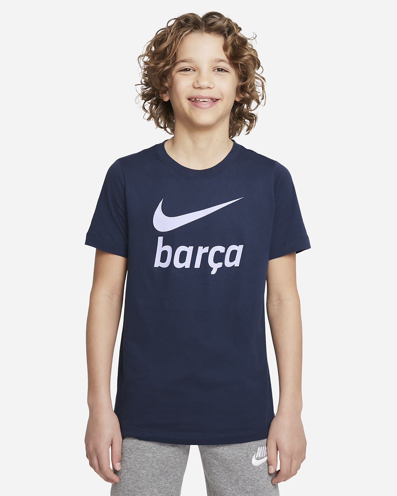 FC Barcelona Official Men's Club Cotton Logo T-Shirt New Medium Navy 