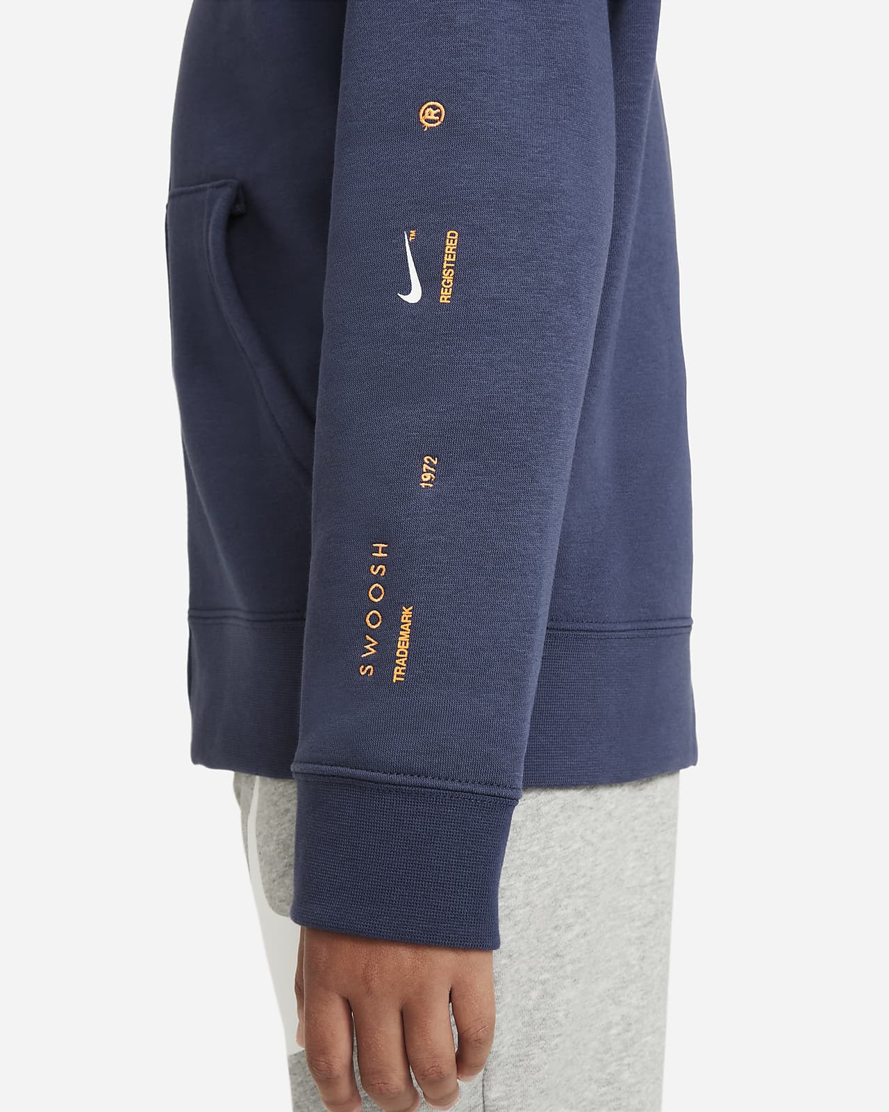 Felpa con cappuccio in fleece e zip a tutta lunghezza Nike Sportswear Swoosh  - Ragazzo. Nike IT