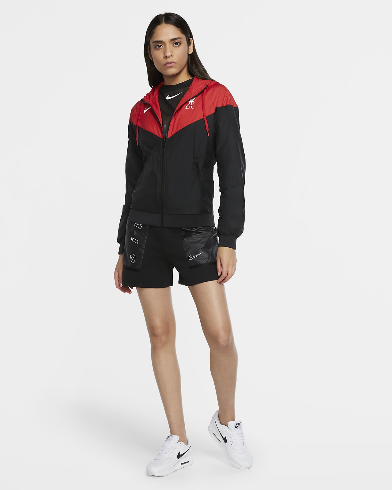 Chamarra de tejido Woven para mujer del Liverpool FC Windrunner. Nike.com