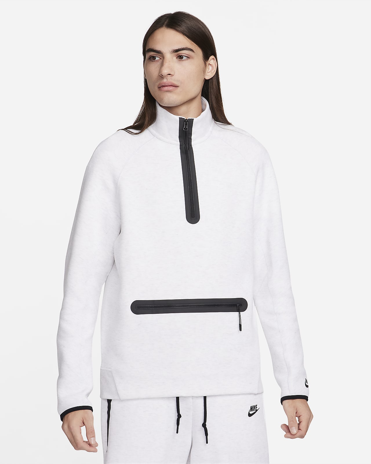 Ανδρικό φούτερ με φερμουάρ στο μισό μήκος Nike Sportswear Tech Fleece