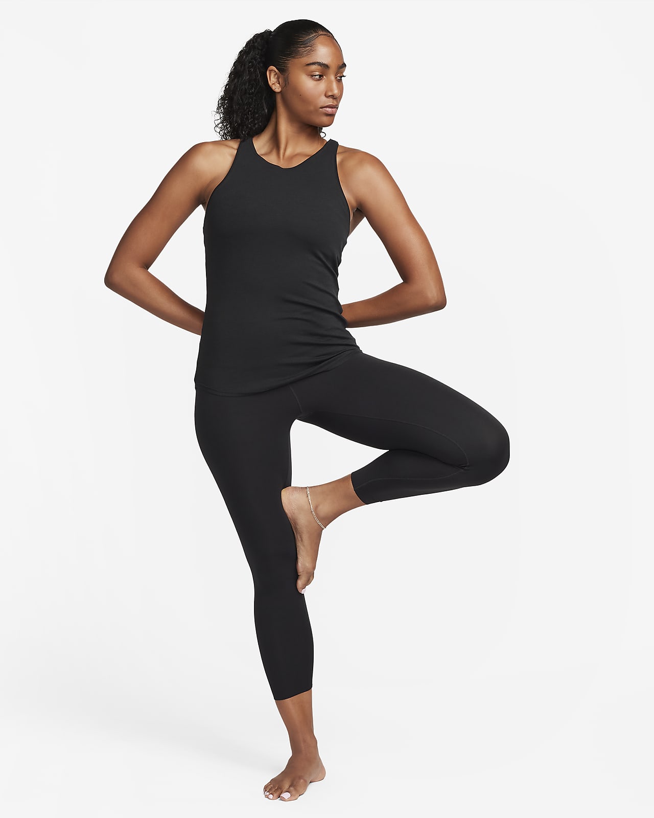 Nike Yoga Luxe Women's Shelf-bra Tank In Light Zitron,grey Fog