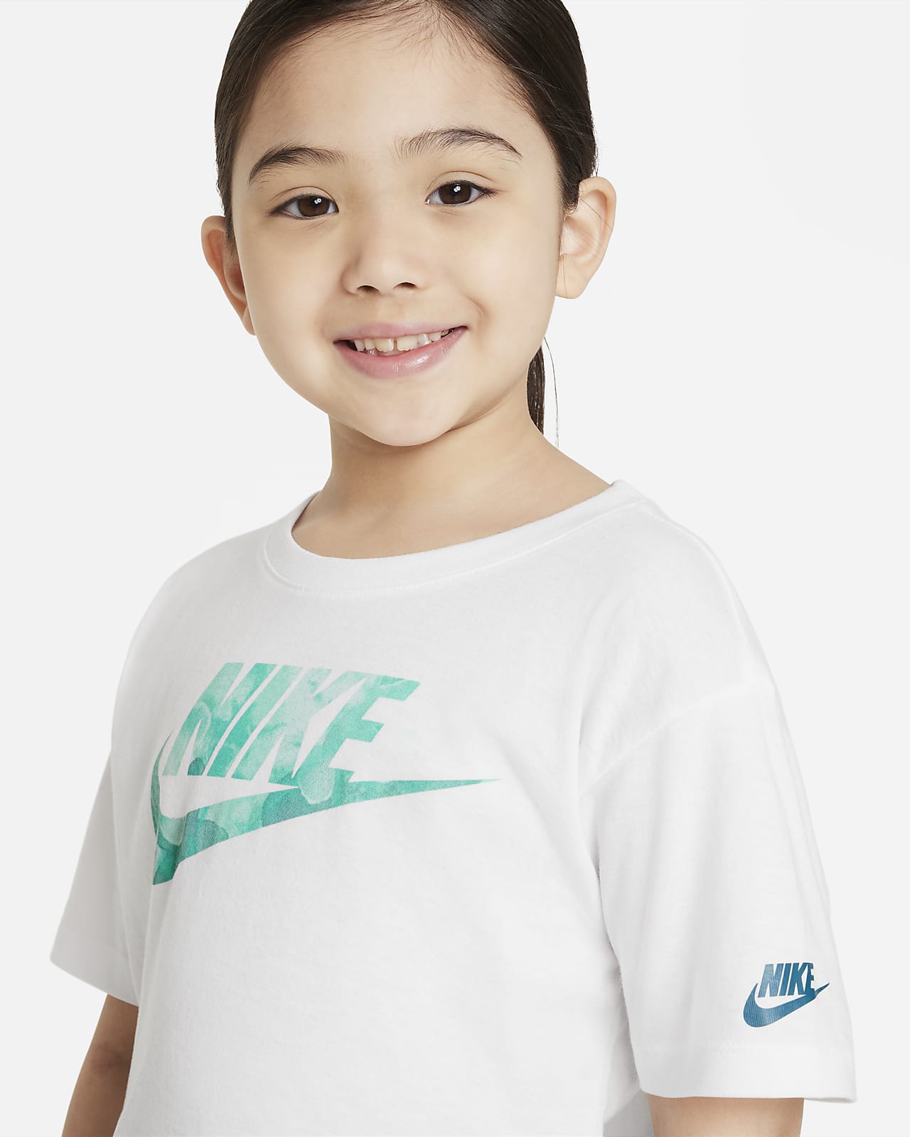 Sci-Dye Kids Boxy Little Nike T-Shirt. Tee