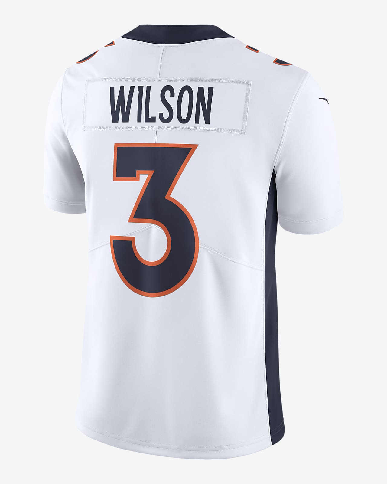 Denver Broncos Custom White Men's Nike Team Logo Dual Overlap Limited Jersey