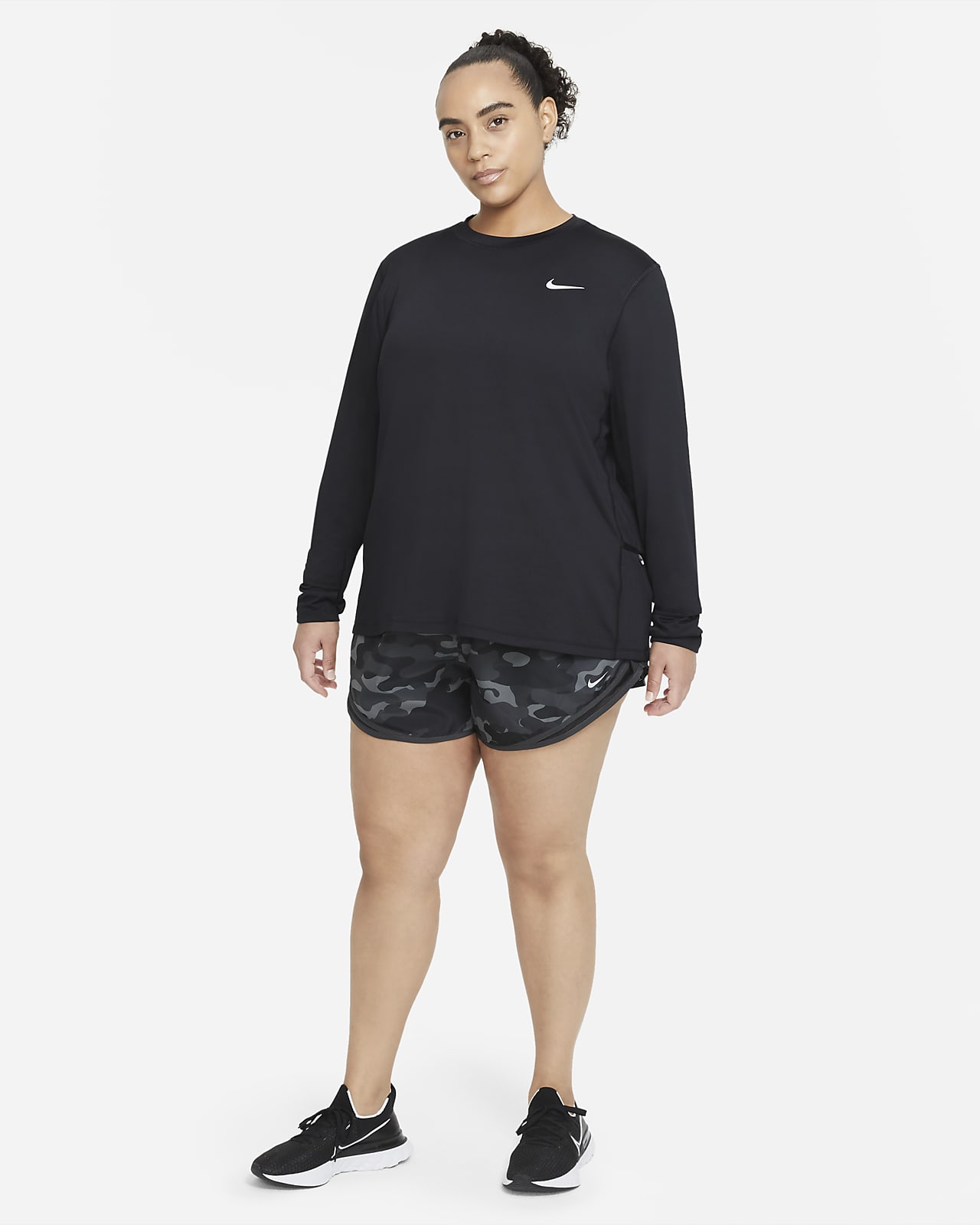 Nike Dri Fit Tempo Womens Printed Running Shorts Plus Size