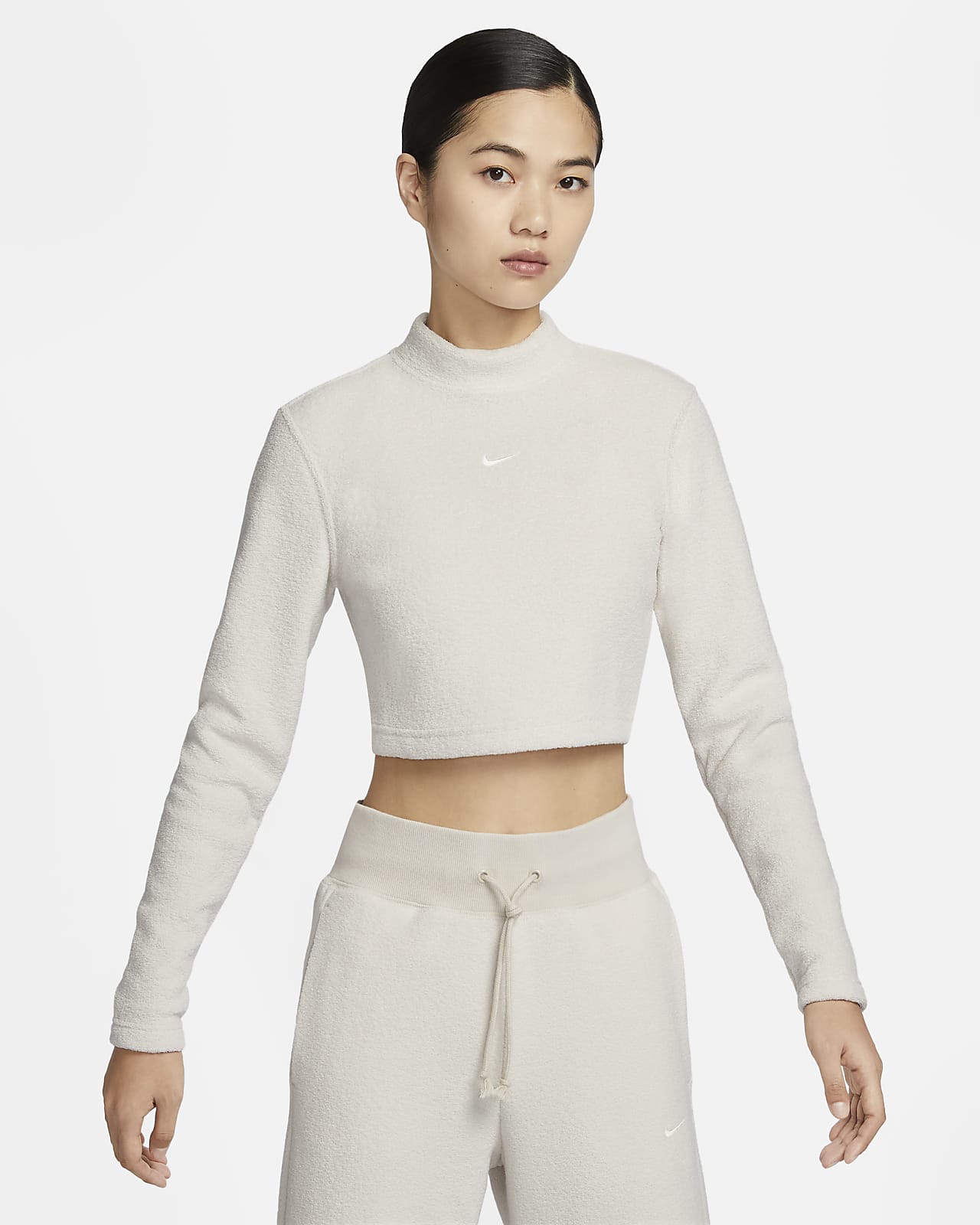Nike Sportswear Phoenix Fleece Women's Cropped V-Neck Top. Nike ID